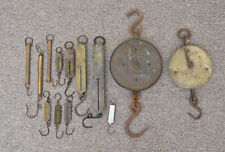  Vintage brass scales SALTER shop scales old spring balance hanging x13 Free Del