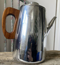Vintage 1970s Sona Coffee Pot Wooden Handle Retro Mid Century Glass Top