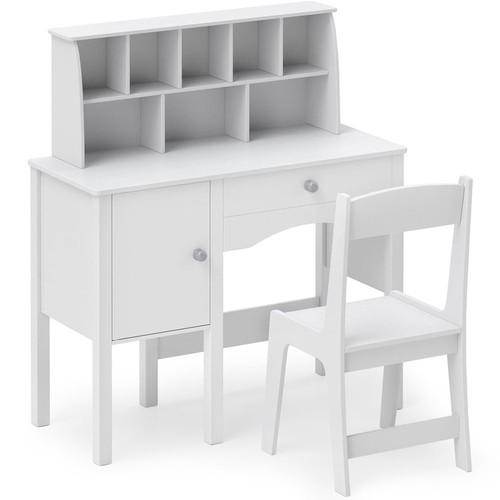 White study desk set - white,