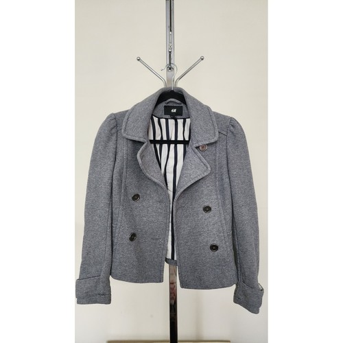 Womens gray double breasted - womens,