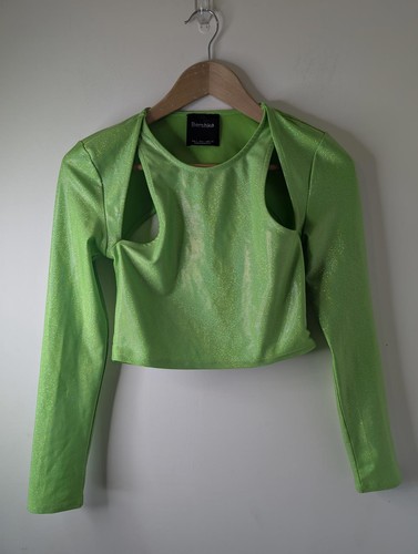 Bershka neon green crop top - bershka,
