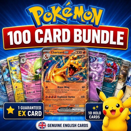 100 pokémon cards bundle - 100, 1