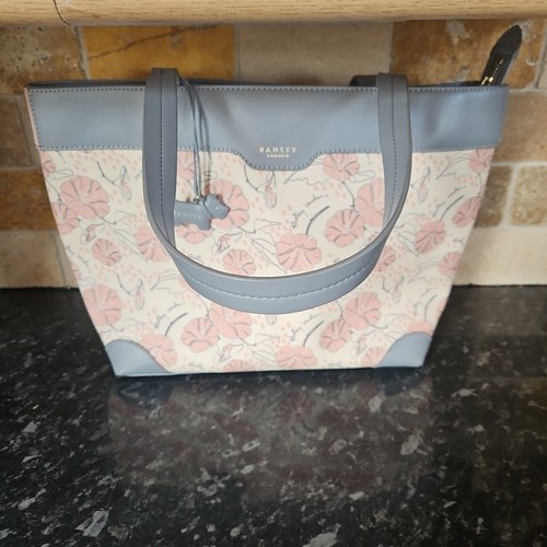 Radley grey pink tote zip - radley, grey/pink