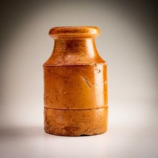 Antique stoneware ink bottle - stoneware,