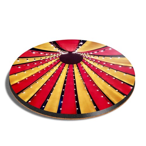 Round mdf coaster - coaster, circus