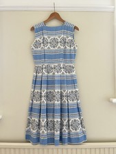 Vintage blue 1950s 50s summer