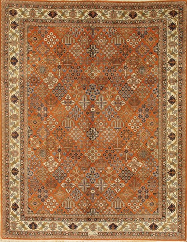 Authentic rust hand knotted - authentic, hand-knotted