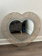 Dunelm Wicker Heart Mirror