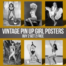 Vintage pin model posters - vintage,