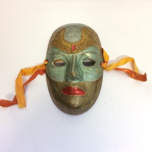 Brass mask vintage wall - vintage,