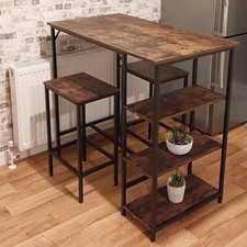 Breakfast bar table - table, stools