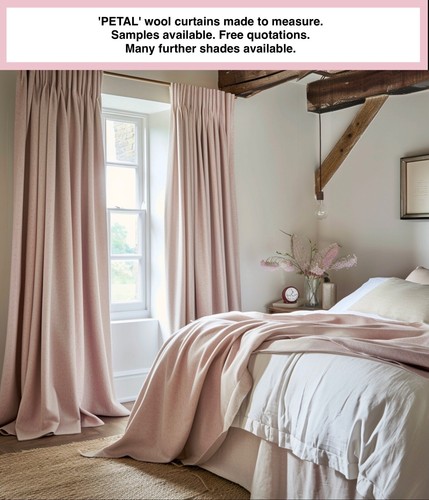 Pink wool fabric sample - fabric, mtm