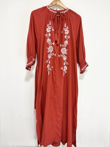 Embroidered kaftan dress - m&s,