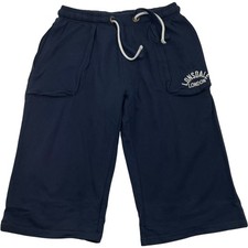 Lonsdale London Bermuda Shorts Drawstring Zip Pockets Blue Mens Large