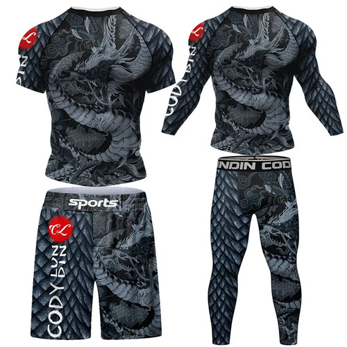 Mma shorts and - rashguard, set