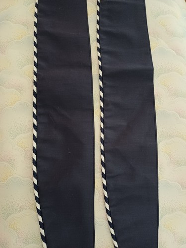 Vintage tie backs - tie, navy