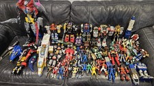 HUGE VINTAGE POWER RANGERS JOB LOT DELUXE MEGAZORDS, FIGURES, GENUINE LOFT FIND!