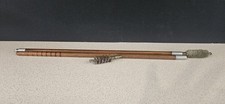Vintage Wooden 12G Shotgun Cleaner With Brush And Mop, 39inch Long