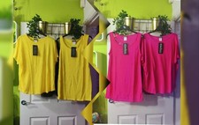 Kim & Co Pink Pack of 4 Summer Holiday Tops size Xsmall XS 6 8 