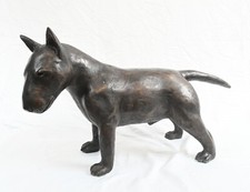 Bronze English Bull Terrier Statue Lifesize