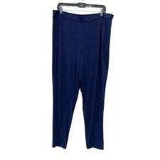 Eileen Fisher Women's Viscose Stretch Lounge Pants Casual Navy Blue Pants XL