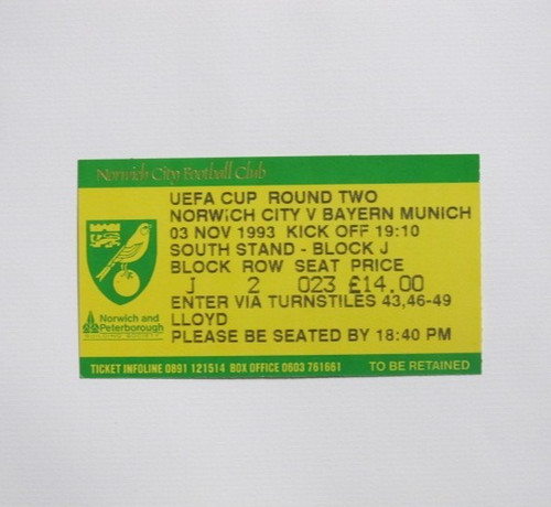 Uefa cup match ticket - uefa,