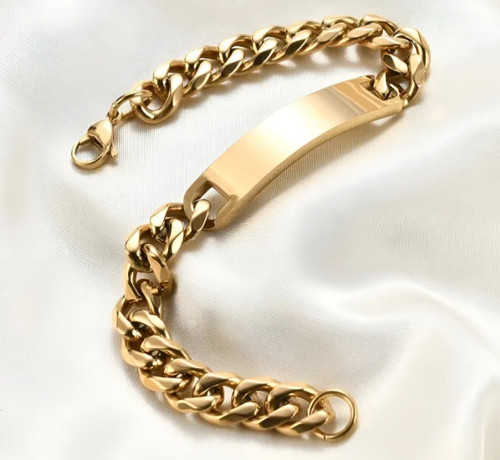 Custom mens bracelet engraved - custom,