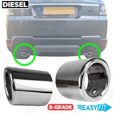 2 Exhaust Tips Upgrade Stainless for Range Rover Sport L494 Diesel B-GRADE