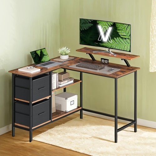 Computer desk shaped corner - l,