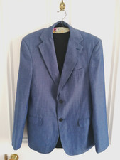 COLLEZIONE  100% WOOL JACKET MADE IN ITALY BLUE SIZE 48 EUROPEAN UK 40 VGC