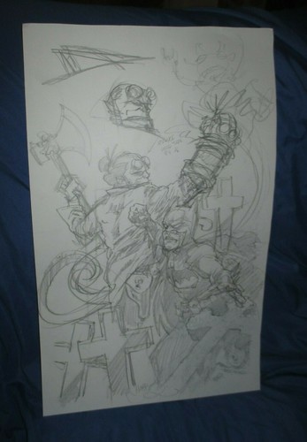 Hellboy batman original - batman, art