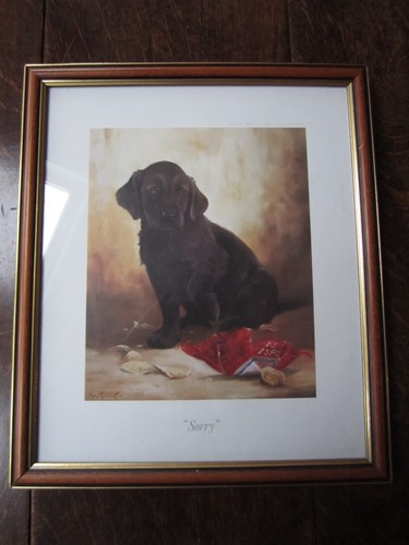 Vintage framed print - framed,