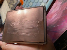 Vintage Wooden backed Copper Printing Block Cabin Cruiser, Norfolk Broads?