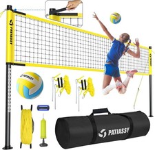 Portable Volleyball Net Set AUCTION System Backyard Outdoor Carrying bag Pump