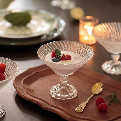 Elegant glass dessert bowl - elegant,