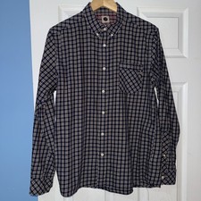 Pretty Green Check Shirt Navy