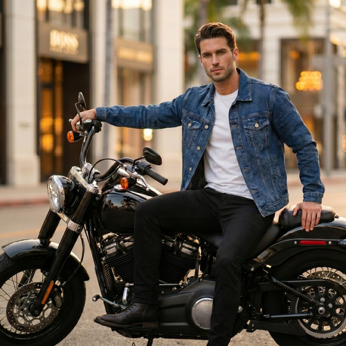 Mens denim jackets trucker - denim,