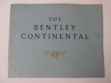 BENTLEY CONTINENTAL S1 orig 1956 UK Mkt Sales Brochure - Park Ward Mulliner etc