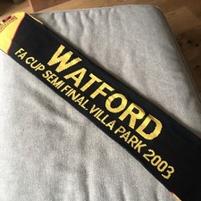 Watford FC FA Cup Semi Final Scarf  2003 Villa Park