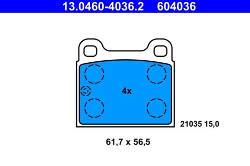 0460 4036 brake pad - 13.0460-4036.2,