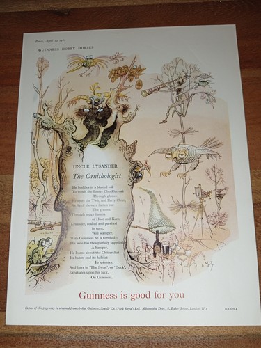 Guinness original 1960 print - guinness,