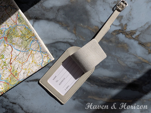 Leather luggage tags - leather,