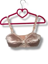Vintage Satin Bra 34C Blush