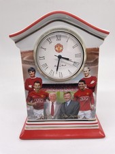 Danbury Mint - Manchester United - Ceramic Mantel Clock 7" - 100 Yr Anniversary