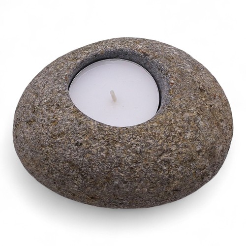 Natural riverstone candle - riverstone,