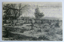 German Military Graves by Cernay, Ardennes. WW1 German Feldpost/Postcard  (w)