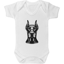 'Doberman Dog Portrait' Baby Grows / Bodysuits (GR049854)