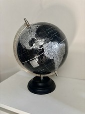 Black & Silver World Globe