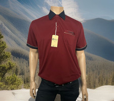 Gabicci Jersey Shirt, Polo Shirt, Large, Mulberry,  (X62) BNWT