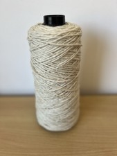 100% Wool Chunky Knitting, Rugging or Felting Yarn 500g in Raw White (Cream)